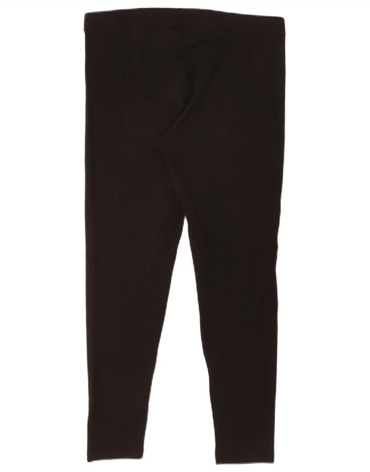 Leggings femininas Marks & Spencer Reino Unido 14 grande algodão preto