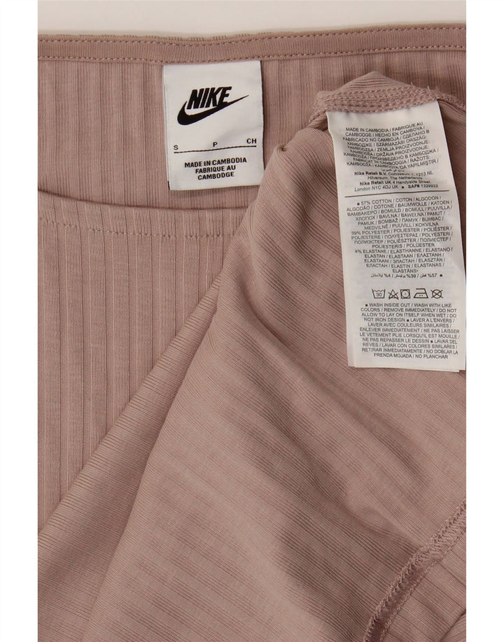 Camiseta feminina Nike Crop Oversized Top UK 10 Pequeno Algodão Cinza