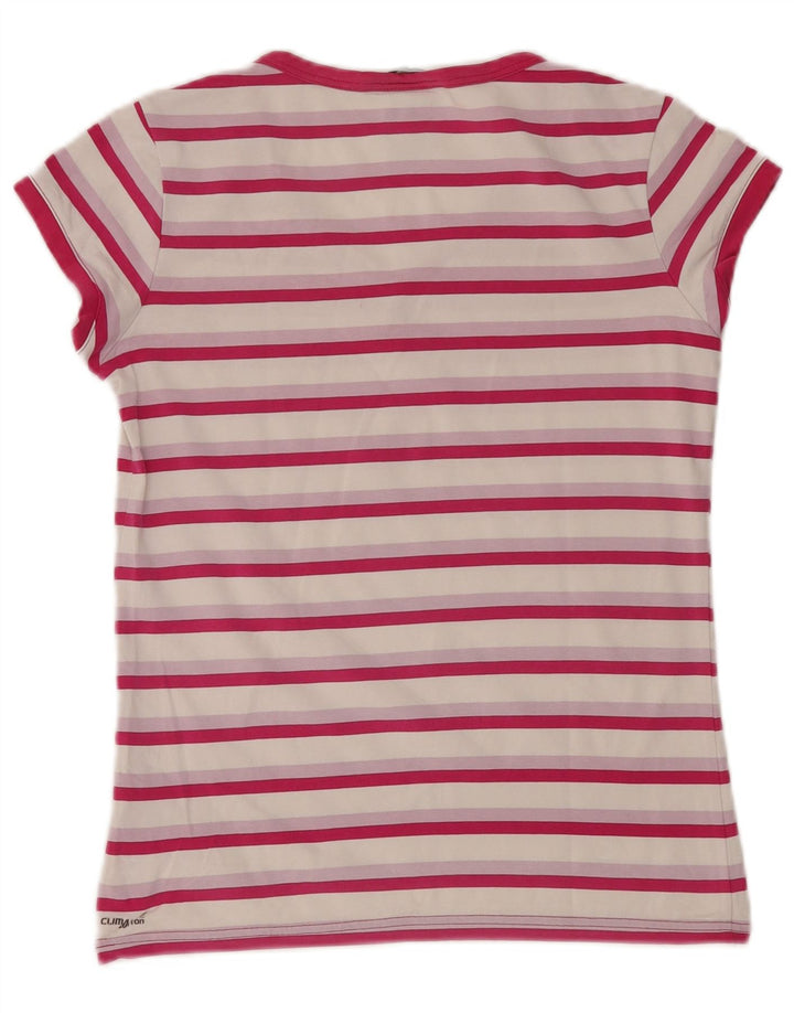 Camiseta Adidas Feminina Top UK 12 Médio Listrado Rosa