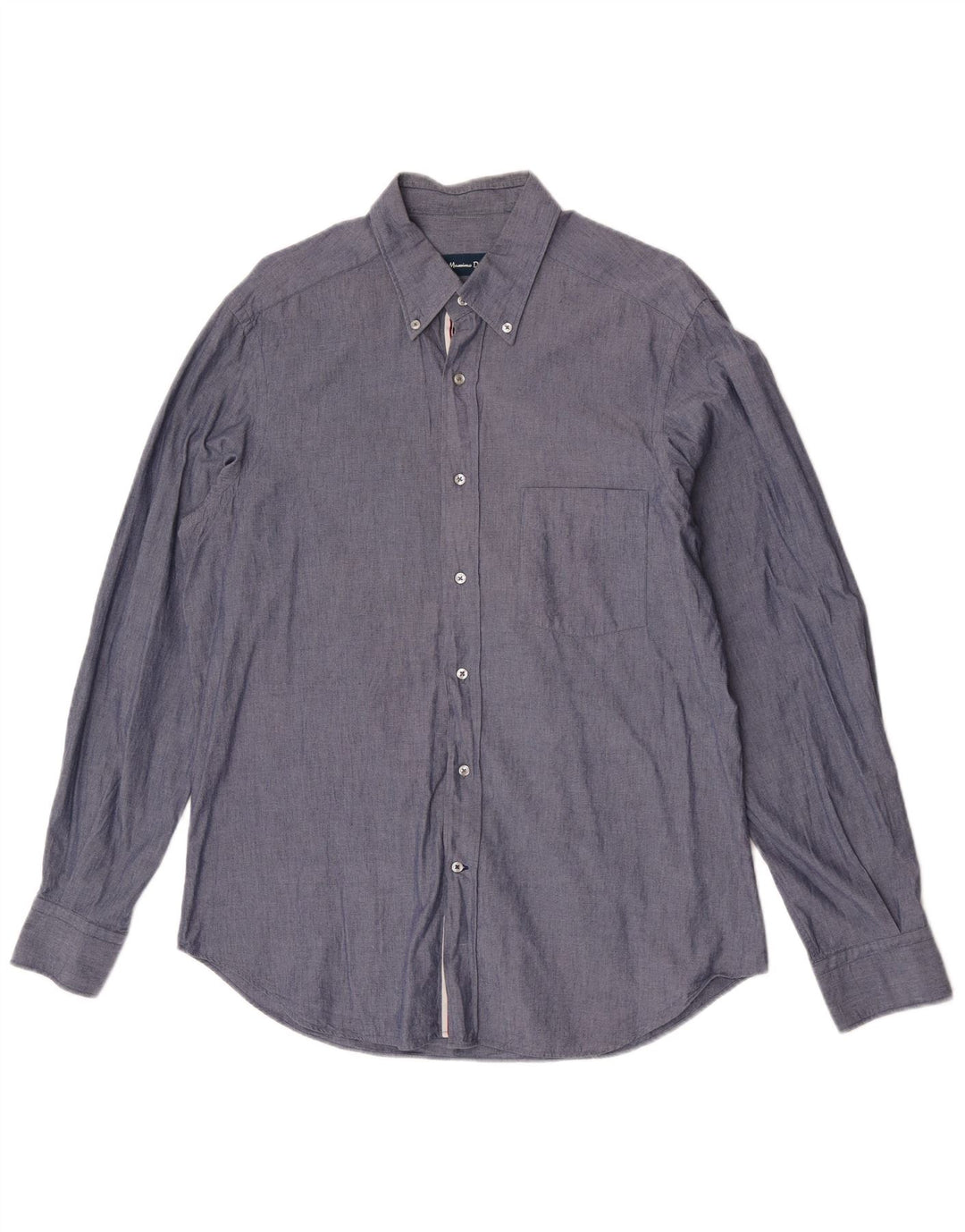 Camisa masculina Massimo Dutti grande algodão cinza