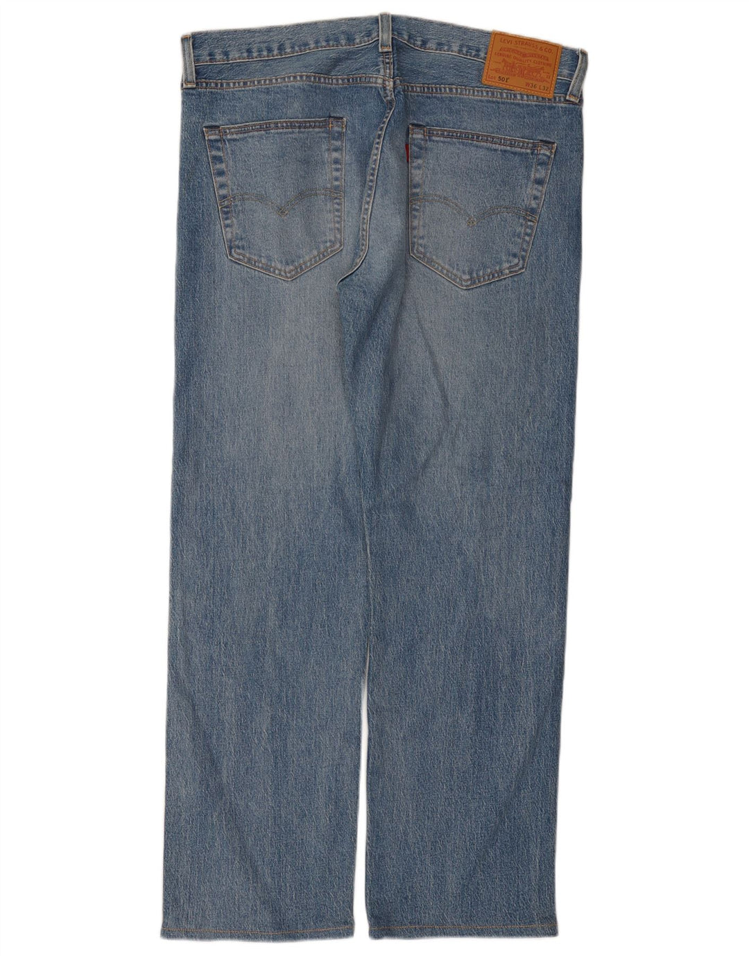 Levi's Masculino 501 Straight Jeans W36 L32 Azul Algodão