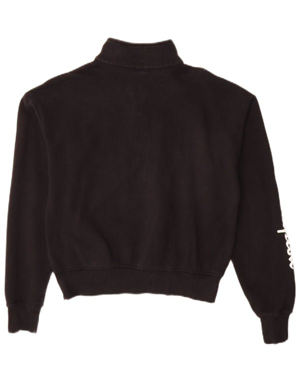 Champion feminino oversized gráfico moletom jumper UK 10 pequeno preto