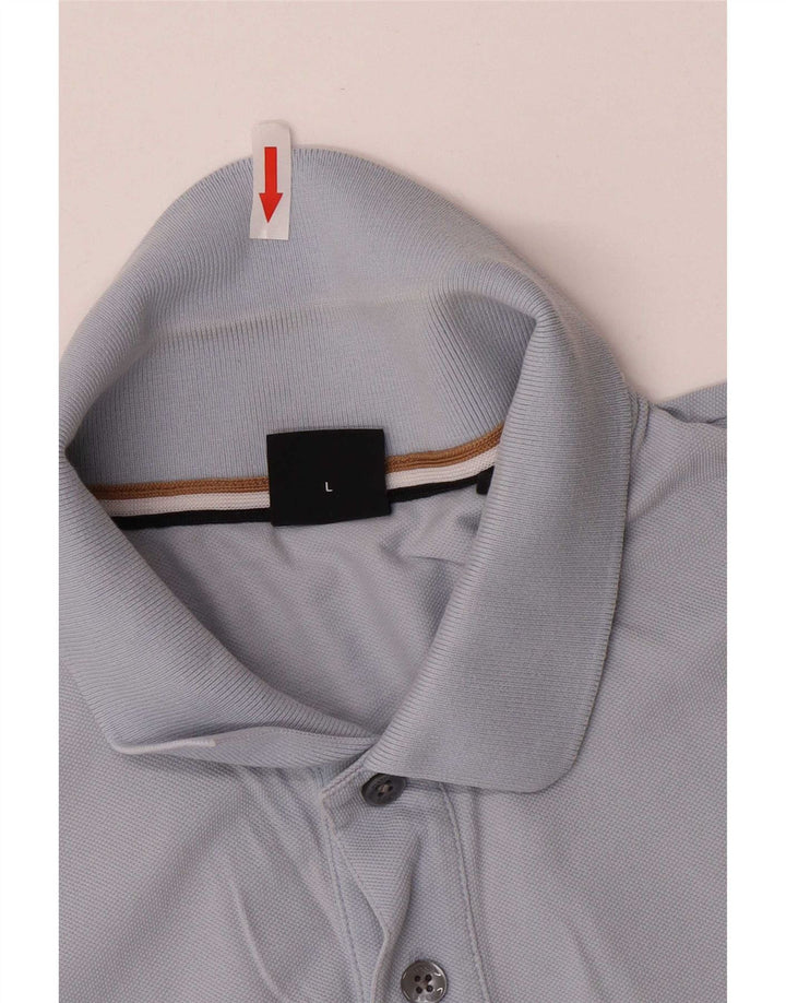 Camisa pólo masculina Hugo Boss grande azul