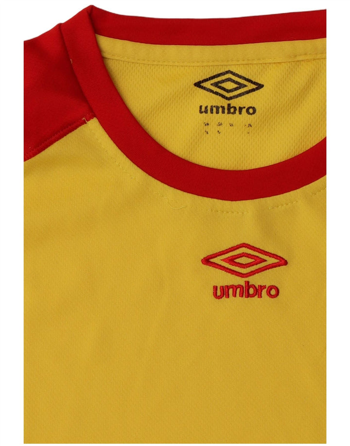 Camiseta masculina Umbro Top médio amarelo colorblock