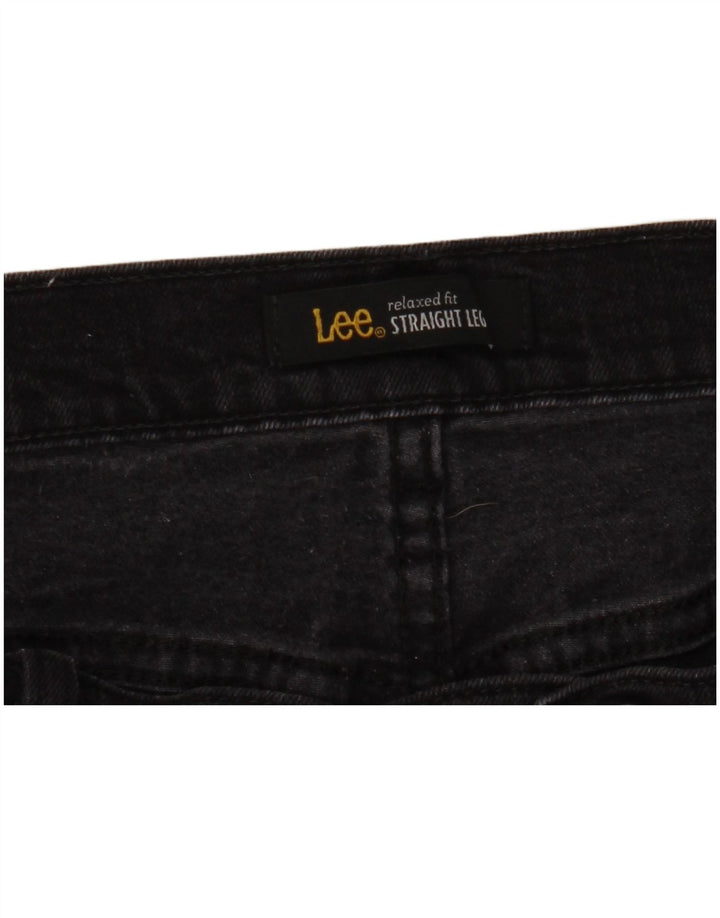 LEE Shorts jeans feminino com ajuste relaxado W34 grande preto
