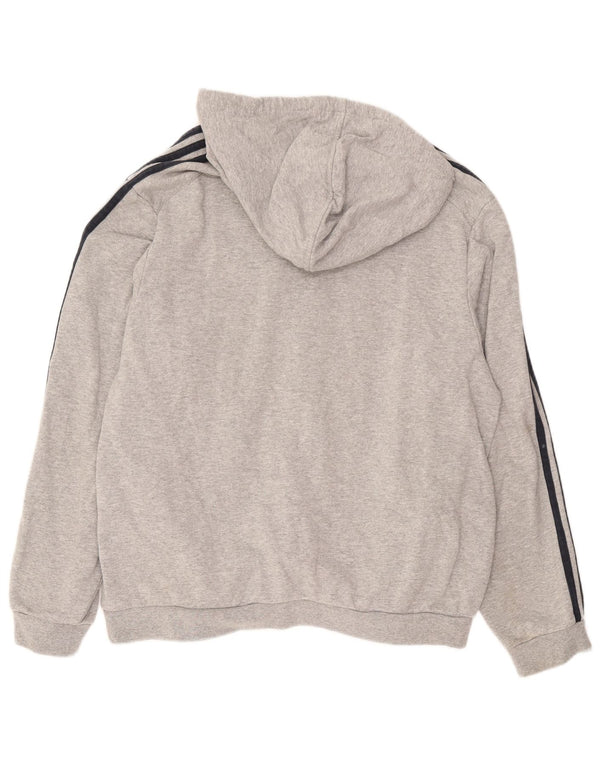 Adidas Mens Hoodie Jumper XL Cinza Algodão