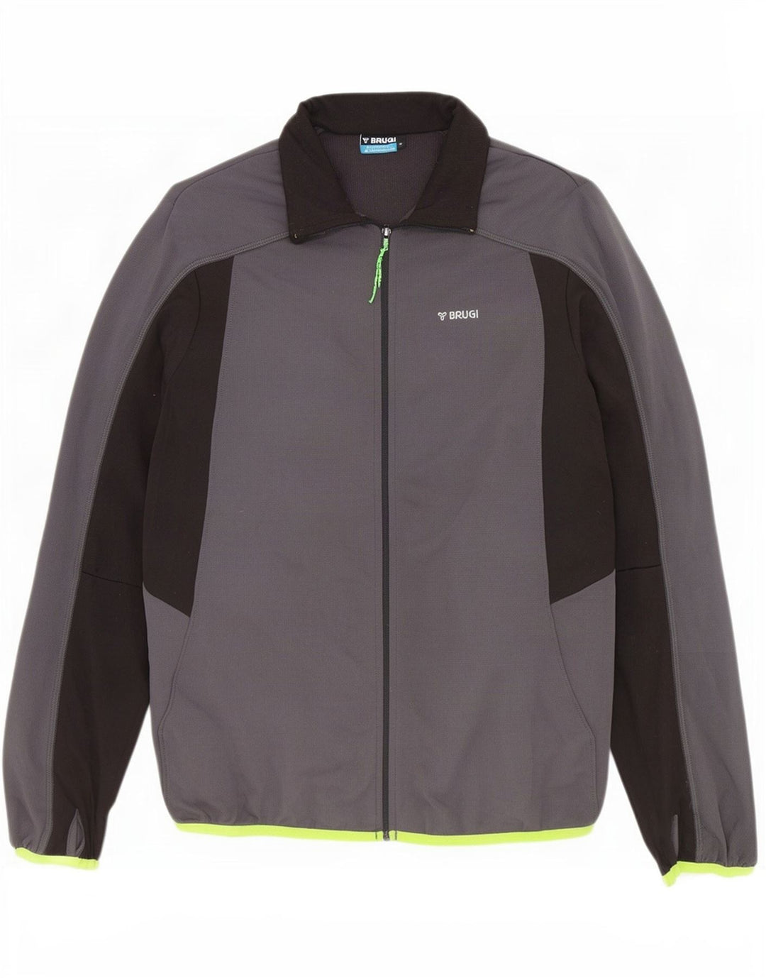 Brugi Mens Treino Top Jaqueta Poliéster Colourblock Cinza Médio
