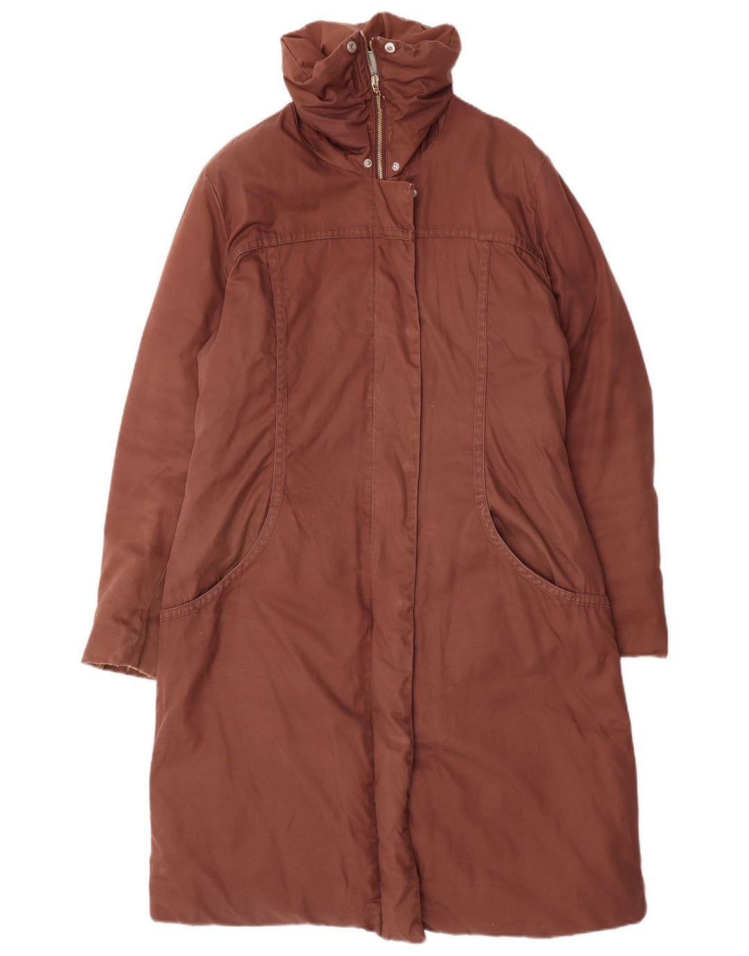 Sobretudo feminino Trussardi Jeans IT 48 XL algodão marrom