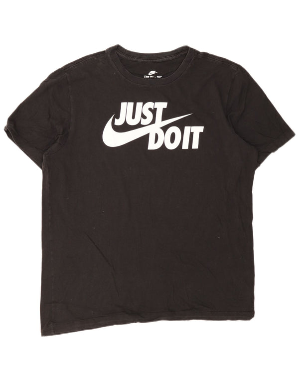 Camiseta gráfica masculina Nike grande algodão preto