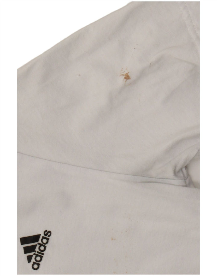 Camiseta Adidas Meninos 13-14 Anos Algodão Branco