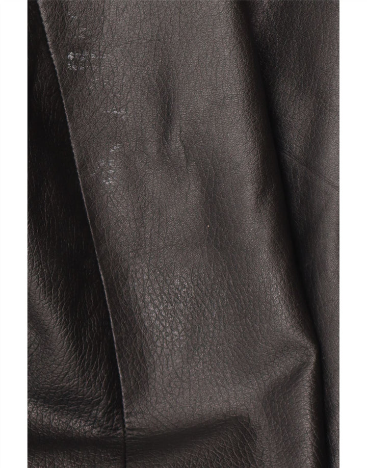 Jaqueta de couro masculina vintage UK 38 couro preto médio