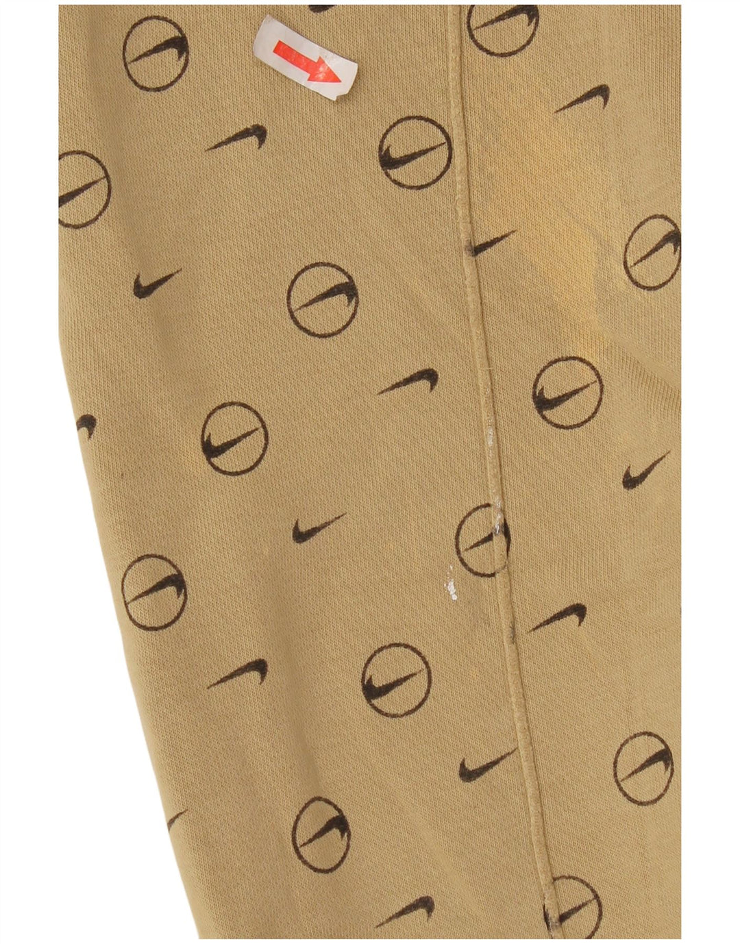Nike masculino gráfico agasalho calças joggers pequeno bege geométrico