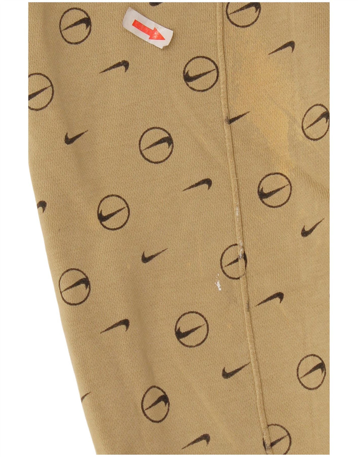 Nike masculino gráfico agasalho calças joggers pequeno bege geométrico
