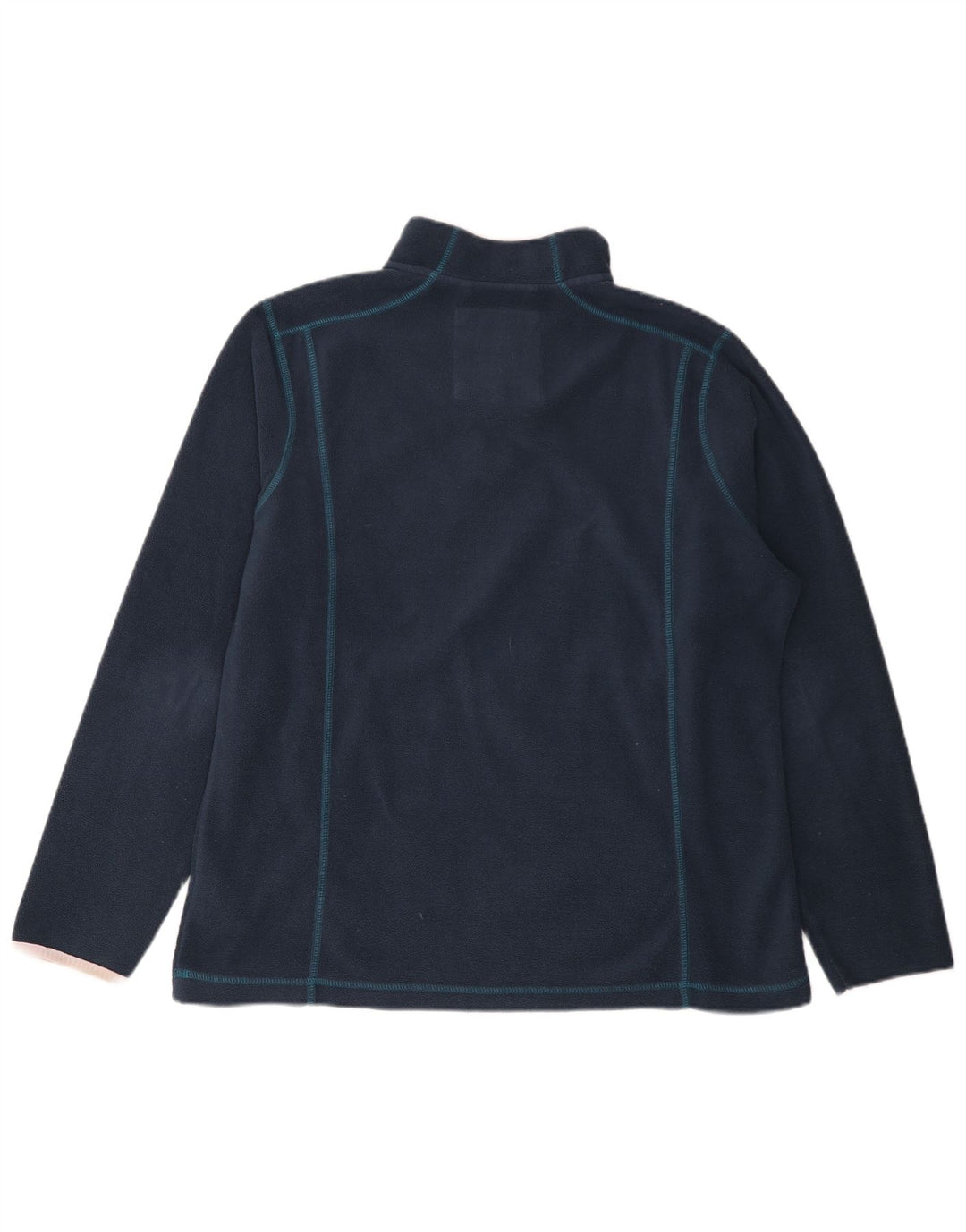 WEIRD FISH Suéter feminino de lã com gola grande e zíper Reino Unido 18 XL azul marinho