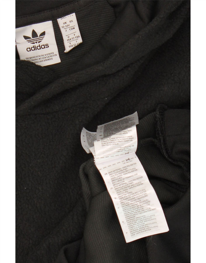 Jumper de lã com capuz Adidas meninos 12-13 anos preto poliéster