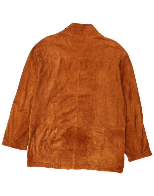 Jaqueta masculina vintage de camurça IT 50 grande bege