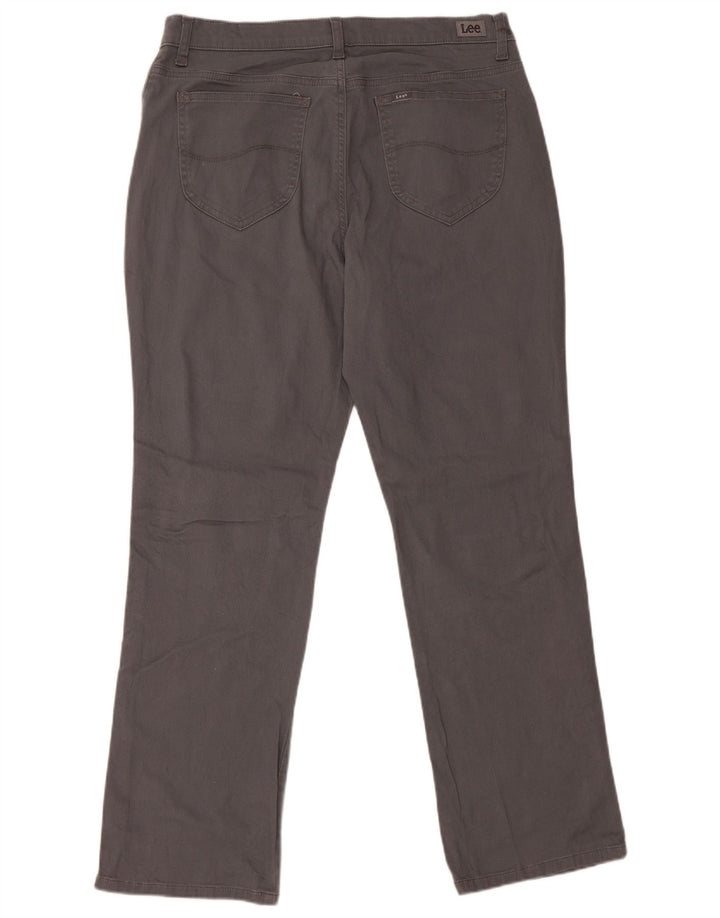 LEE Calça feminina casual de cintura média com ajuste relaxado US 14 XL W36 L30 cinza