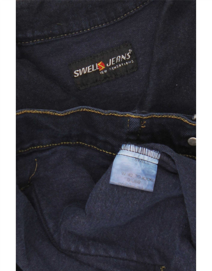 Jaqueta jeans masculina vintage UK 46 3XL azul marinho