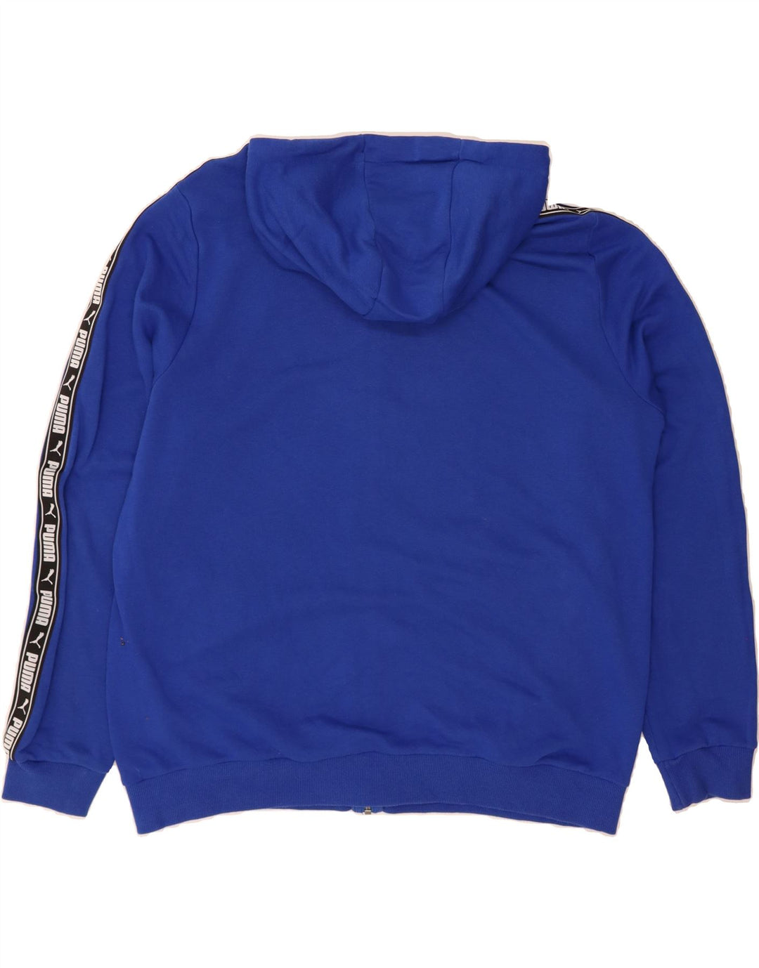 PUMA Mens Graphic Zip Hoodie Sweater XL Blue Colourblock Vintage Puma and Second-Hand Puma from Messina Hembry 