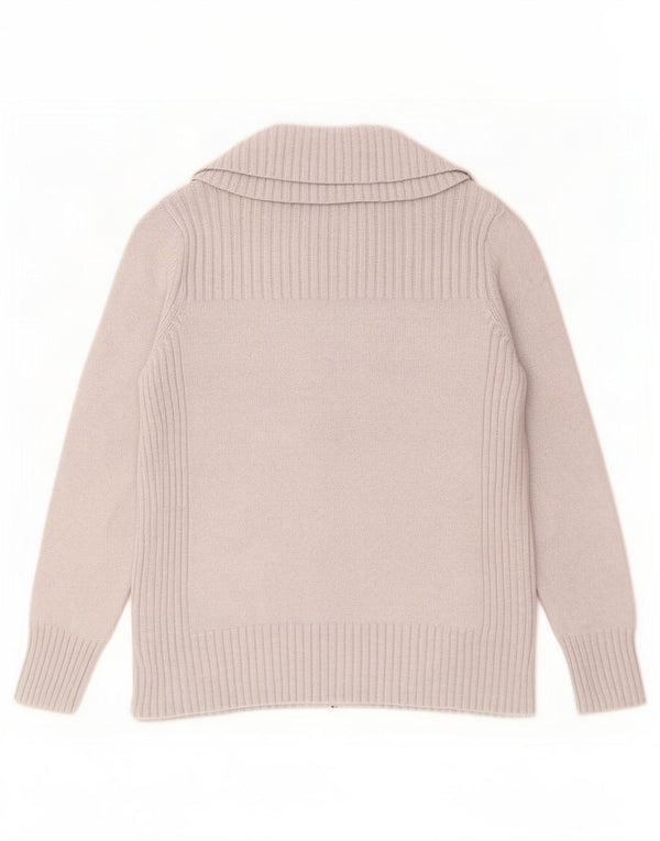 Suéter cardigã feminino Marks & Spencer Reino Unido 16 grande algodão cinza