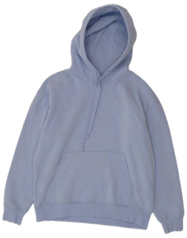 Zara Mens Hoodie Jumper Médio Algodão Azul