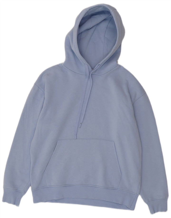 Zara Mens Hoodie Jumper Médio Algodão Azul