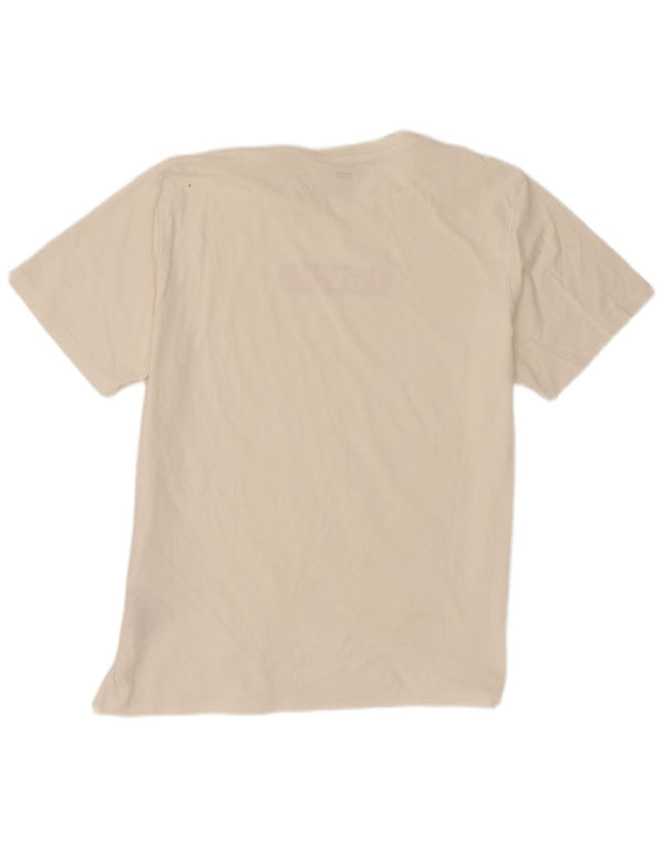 Camiseta gráfica masculina Levi's Top grande de algodão off white