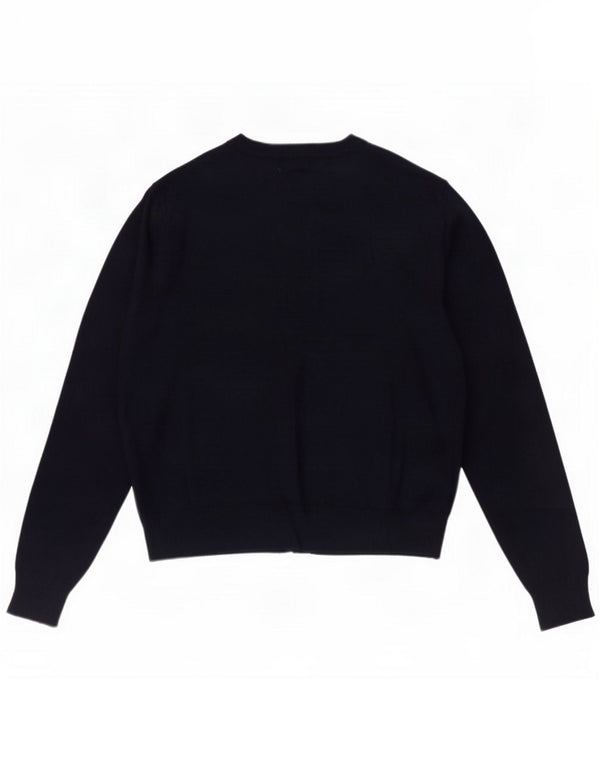 Suéter cardigã feminino Marks & Spencer UK 12 viscose azul marinho médio