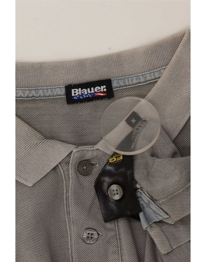 Camisa polo masculina Blauer cinza médio