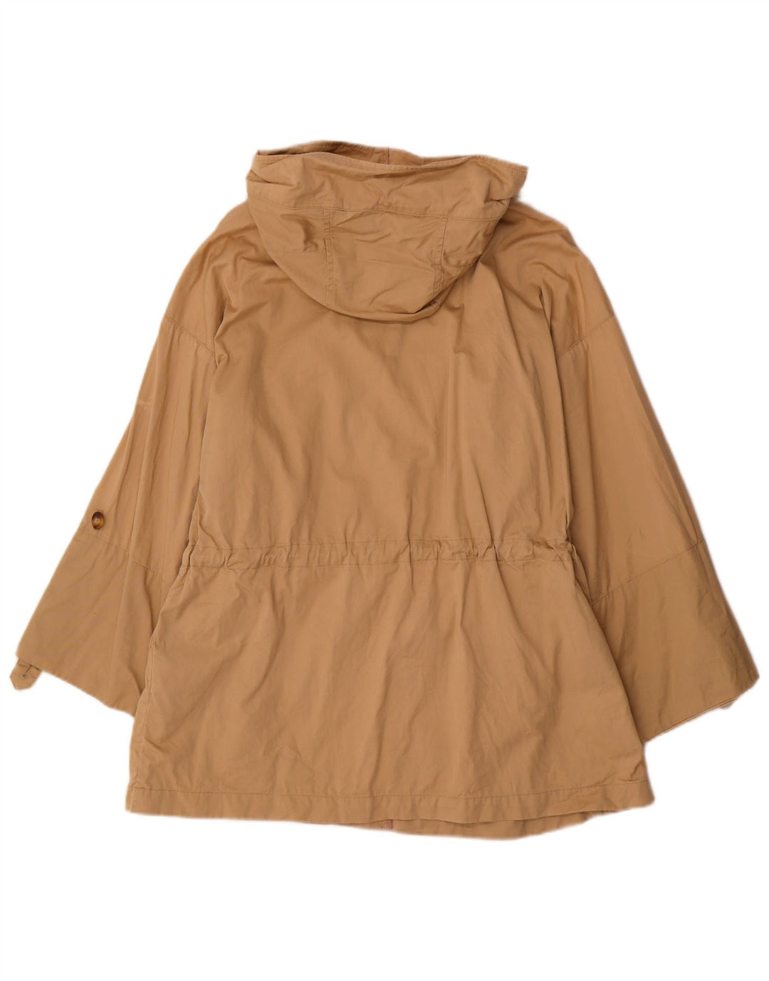 Jaqueta parka feminina com capuz MASSIMO DUTTI Reino Unido 14 algodão bege médio