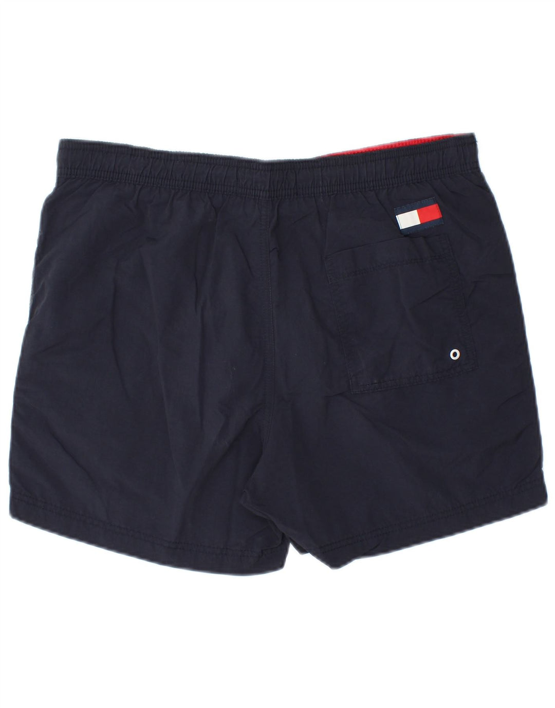 Shorts de natação masculino Tommy Hilfiger Slim Fit médio azul marinho colorblock