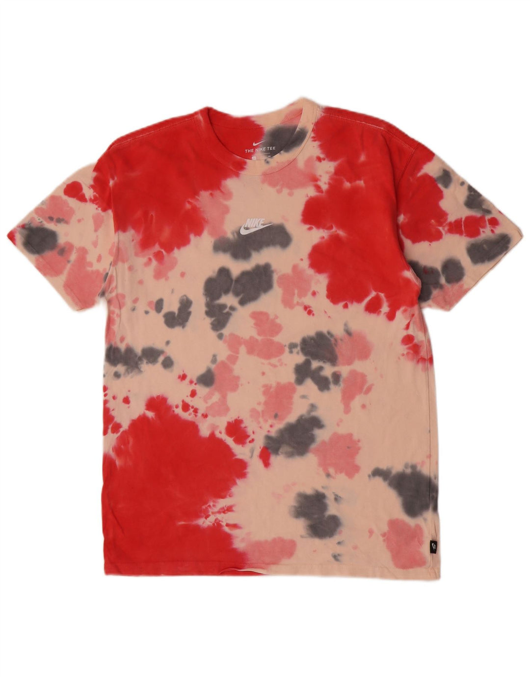 Camiseta masculina NIKE Top pequeno multicolorido Tie Dye algodão
