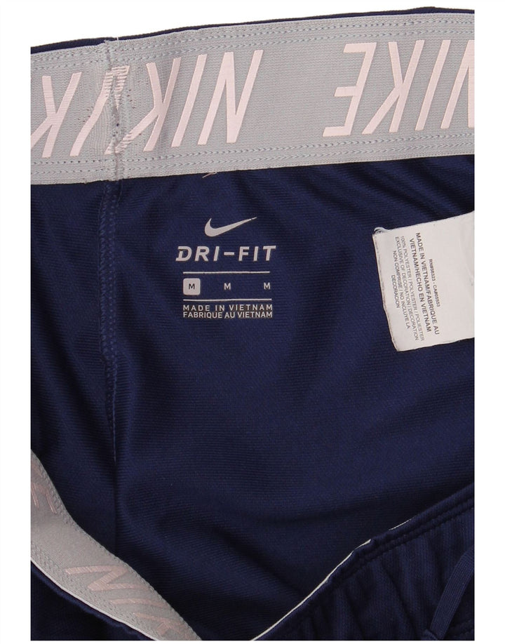 Shorts esportivos femininos Nike Dri Fit UK 12 poliéster azul marinho médio