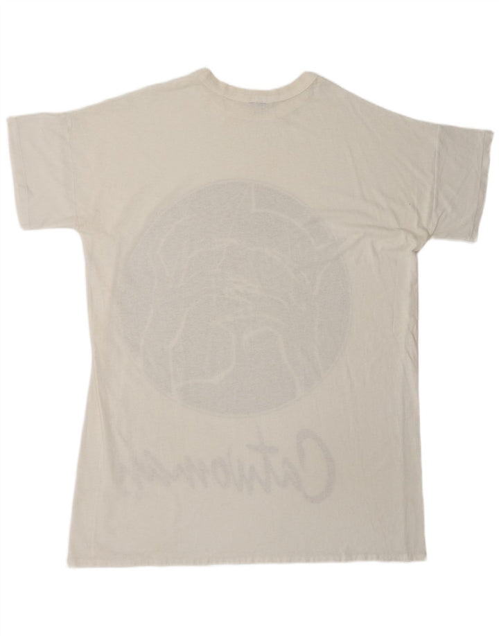 Camiseta masculina vintage 1991 DC Comics Catwoman gráfica top grande branco