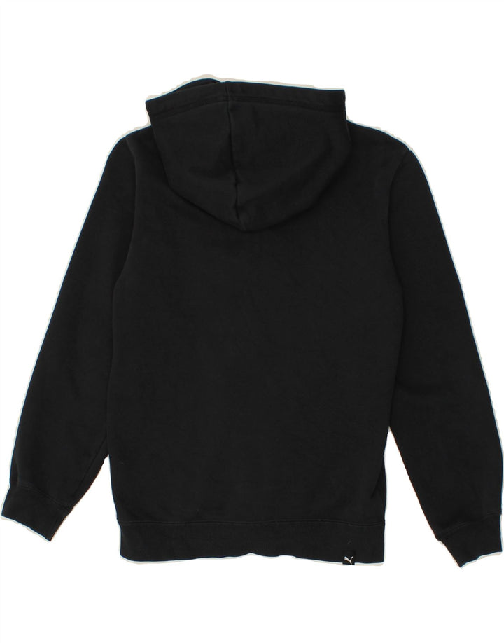 PUMA Boys Graphic Zip Hoodie Sweater 11-12 Years Large  Black Cotton Vintage Puma and Second-Hand Puma from Messina Hembry 