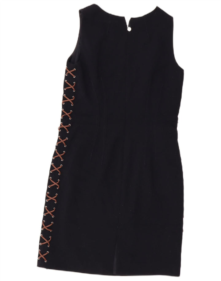 Vestido bodycon feminino sem mangas Michael Kors US 4 pequeno azul marinho poliéster