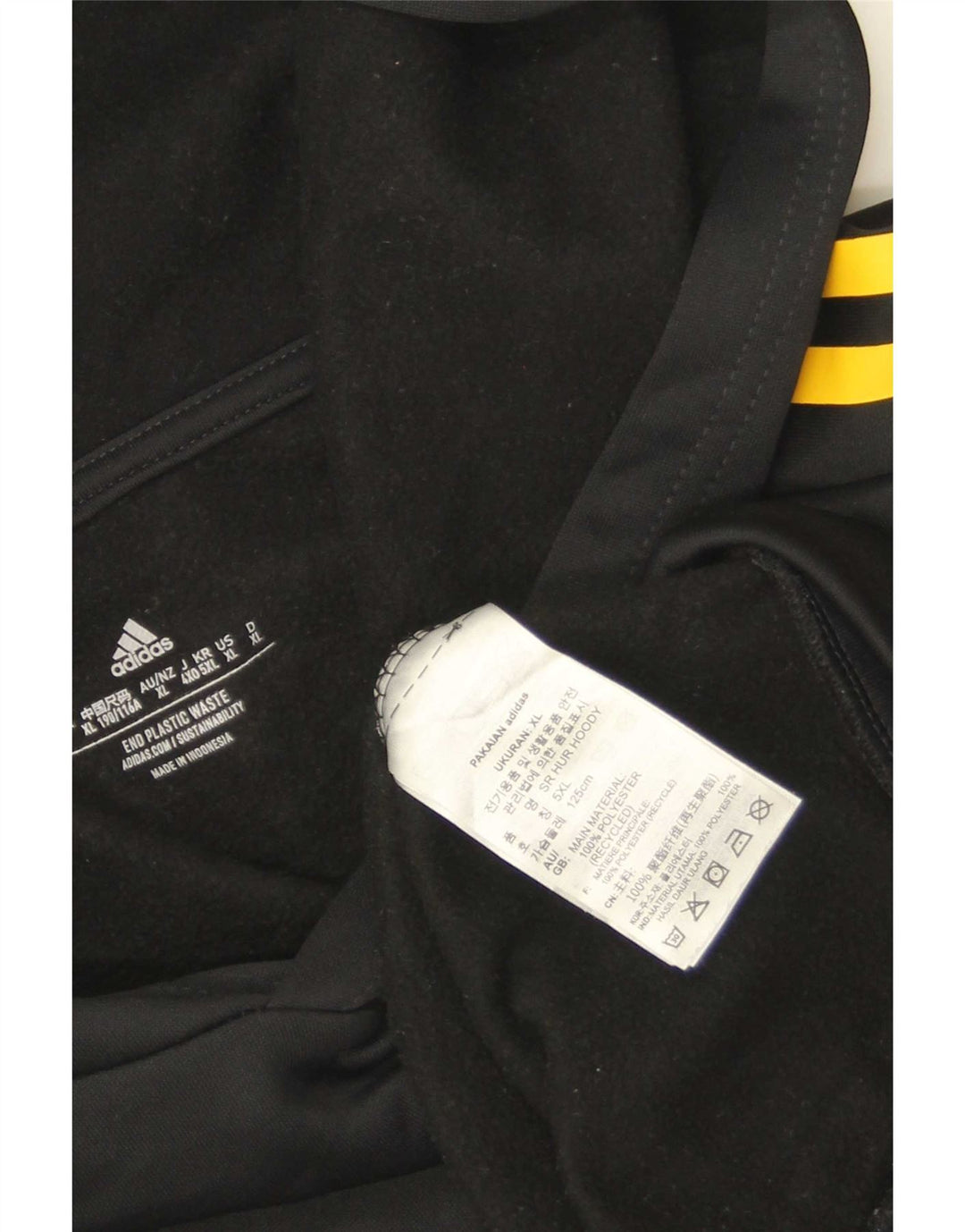 Adidas Mens Graphic Hoodie Jumper XL Preto Poliéster