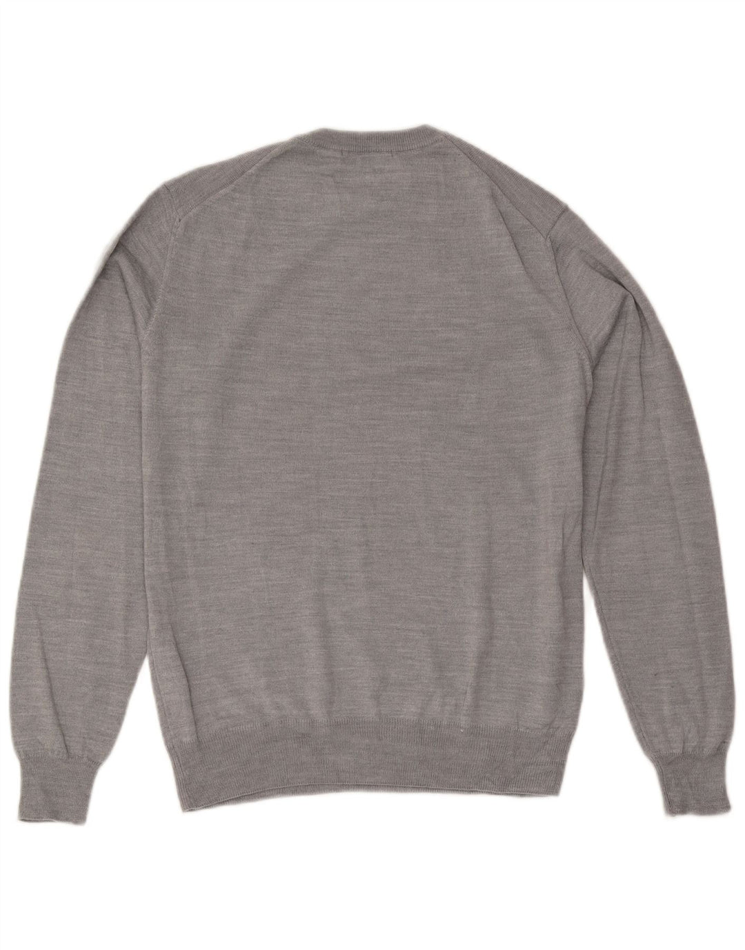 Suéter masculino Trussardi com gola redonda e lã cinza médio