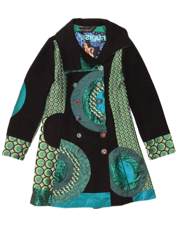 Casaco feminino Desigual Double Breasted EU 40 Médio Multicolorido