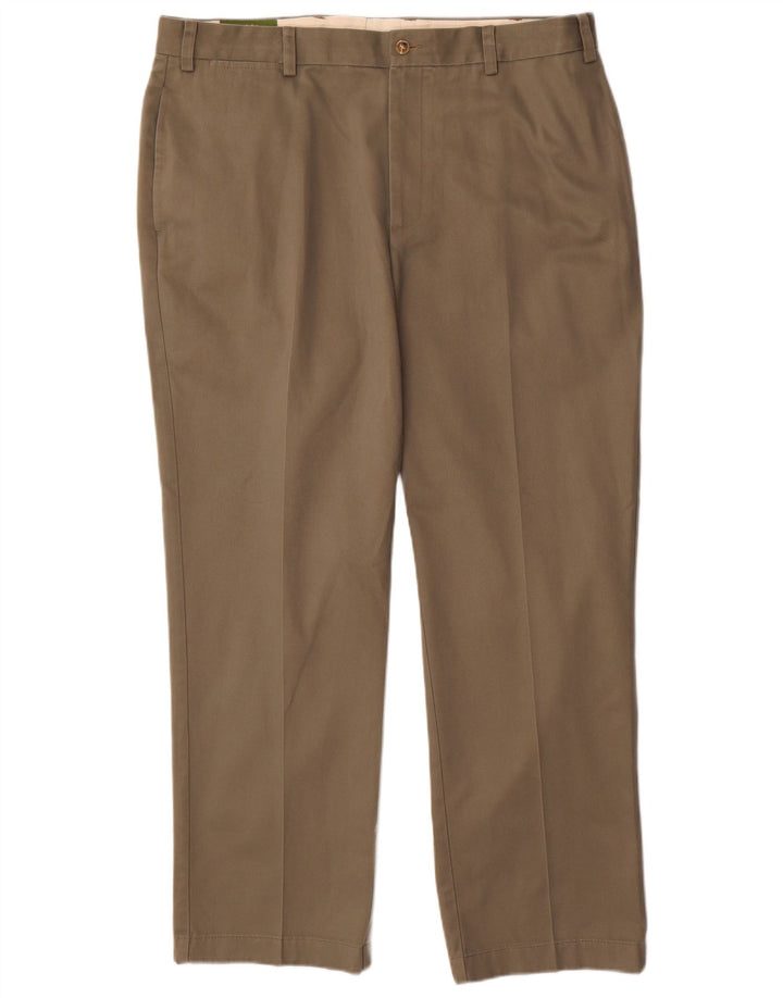 Calça chino reta masculina ORVIS W38 L30 algodão cáqui