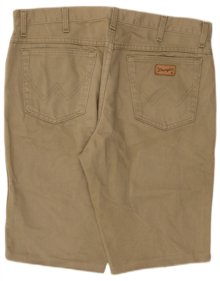 Wrangler Mens Texas Denim Shorts W36 Grande Algodão Bege