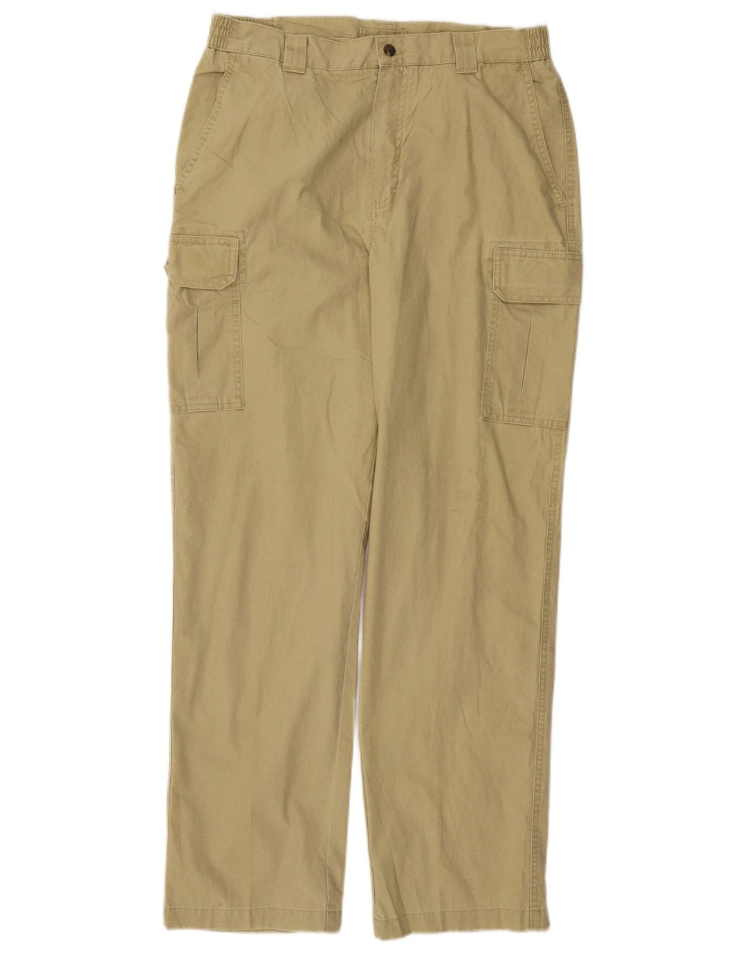 Calça cargo masculina cônica L.L.Bean W34 L32 algodão cáqui