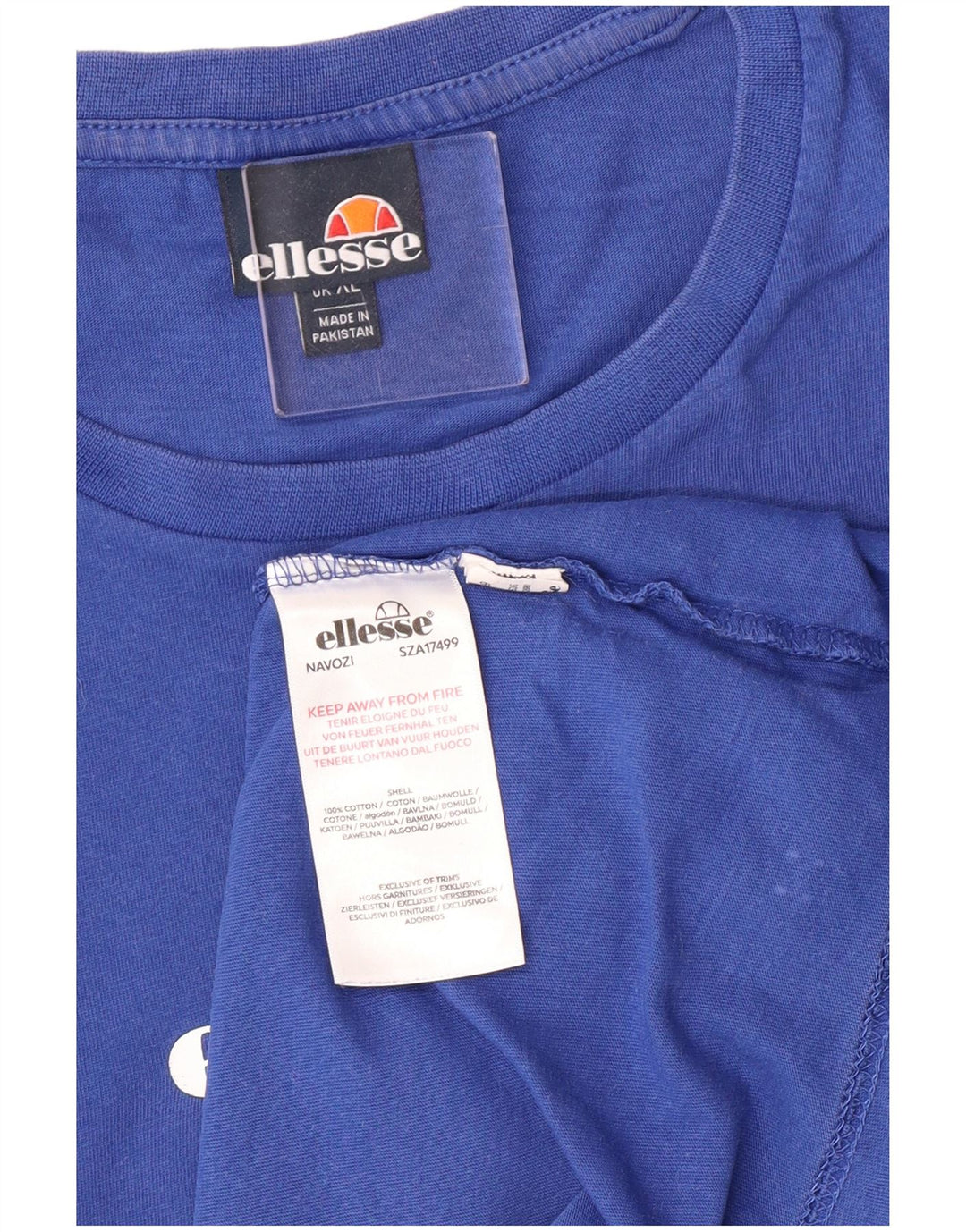 Camiseta Ellesse masculina gráfica Top XL algodão azul