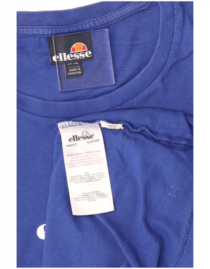 Camiseta Ellesse masculina gráfica Top XL algodão azul