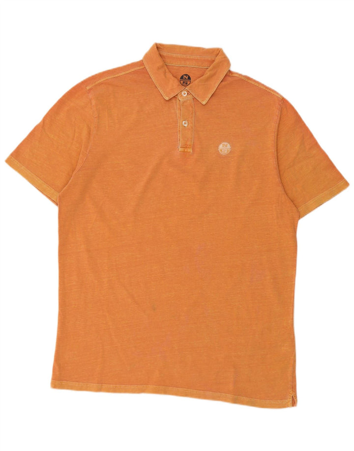 Camisa polo masculina North Sails Regular Fit pequena laranja algodão