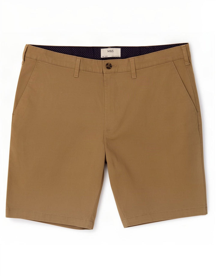 Shorts Chino Masculino Marks & Spencer Grande W36 Bege