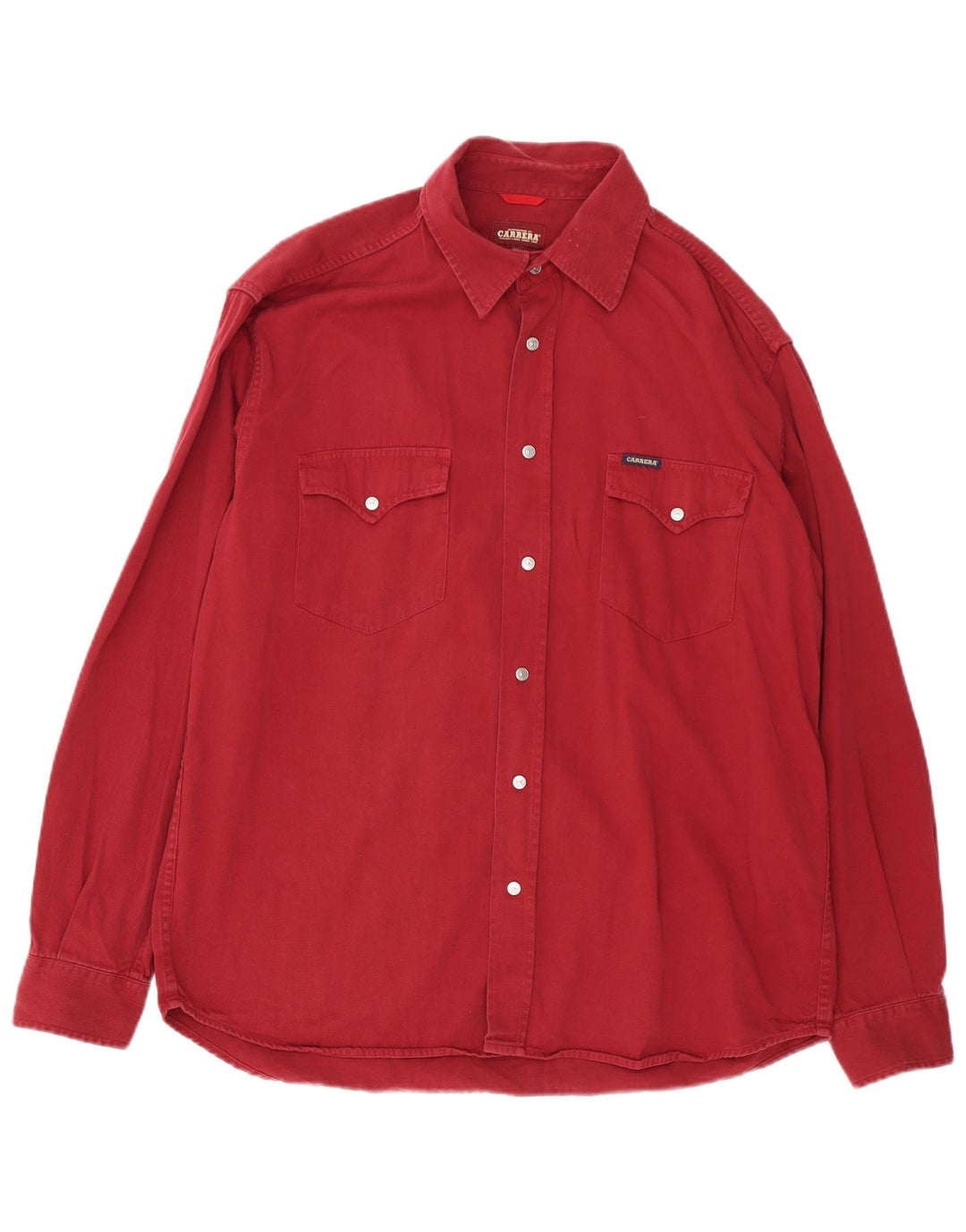 Camisa jeans masculina CARRERA XL algodão Borgonha