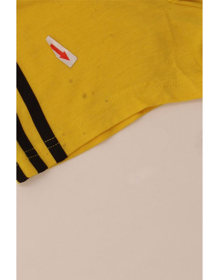 Adidas Mens Climalite Camiseta Top Grande Poliéster Amarelo