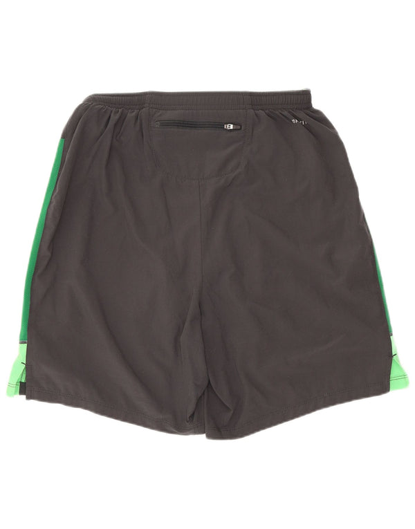 Shorts esportivos regulares masculinos Nike pequenos cinza colorblock poliéster esportivo