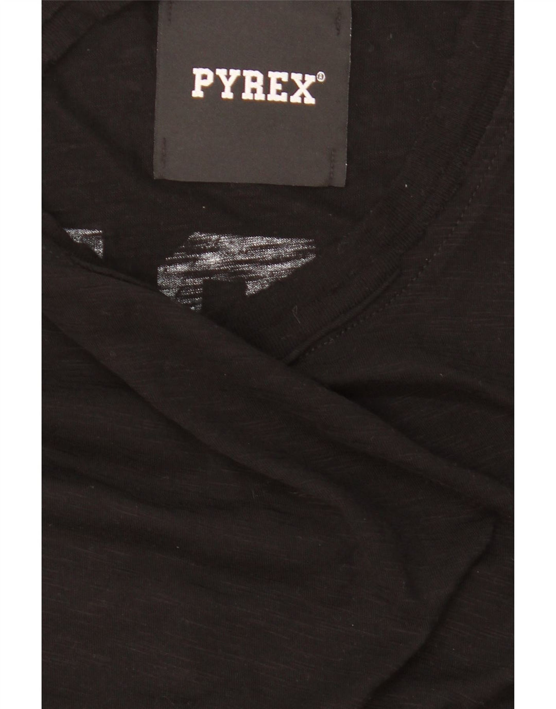 Top gráfico feminino Pyrex manga 3/4 Reino Unido 16 grande preto